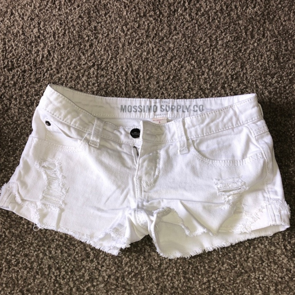 white jean shorts